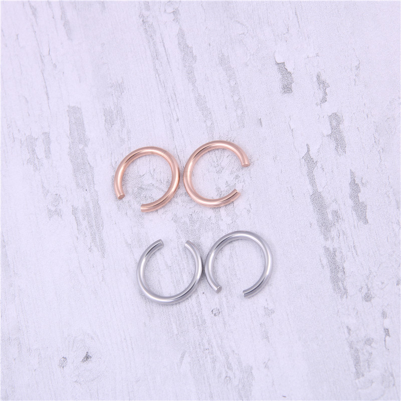 New Arrival Bone Men Women Stainless Steel Mini No Hole Piercing Ear cuff