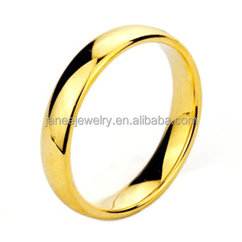 4mm Women Men Basic Tungsten Carbide Wedding Ring Gold Rings without Stones