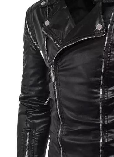 Custom Men Biker Motorcycle Coat Quilted On Shoulder Faded Windbreaker Vintage Pu Leather Jacket