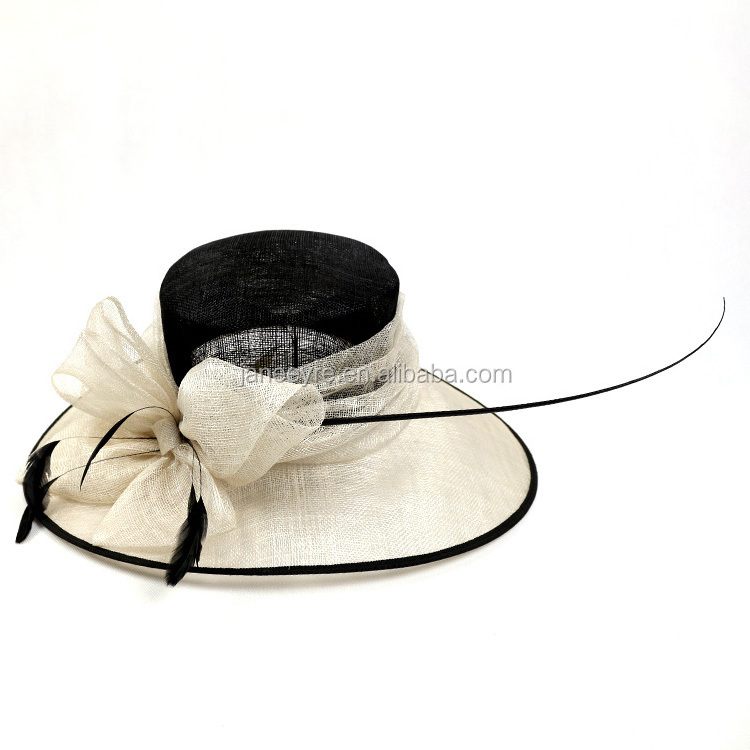 New Tea Party Fascinator Designs Hair Band's Church Kentucky Derby Sinamay Hats for Women Bridal Ladies Wedding