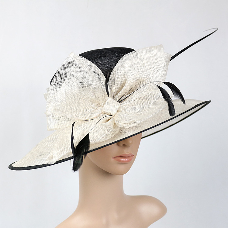 Best Sinamay Fascinator Perfect Wedding Hat Unique Derby Party Hat Fashion Church Hats With Clip Fascinators for Women