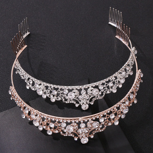 Wholesale Cheap Premium Bridal Headwear Wedding Hair Accessories Hair Jewelry Crystal Baroque Pageant Crown