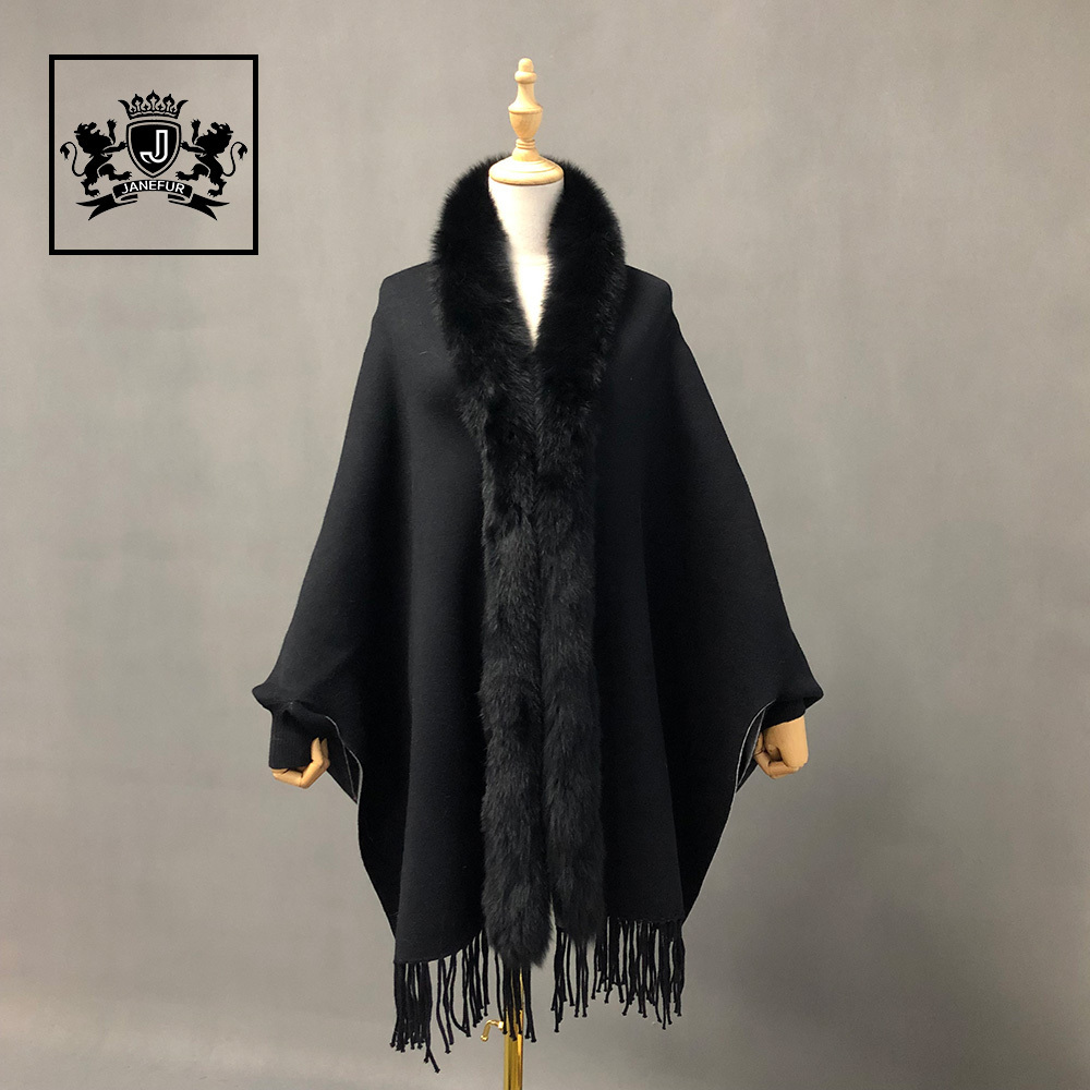 New Collar 100% Wool Women's Pure Cashmere Poncho Women Shawl  Wholesale