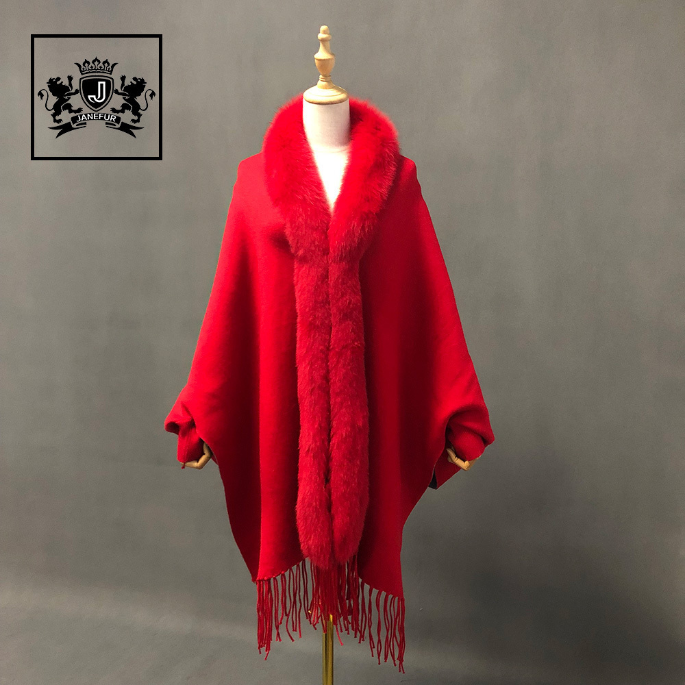 New Collar 100% Wool Women's Pure Cashmere Poncho Women Shawl  Wholesale