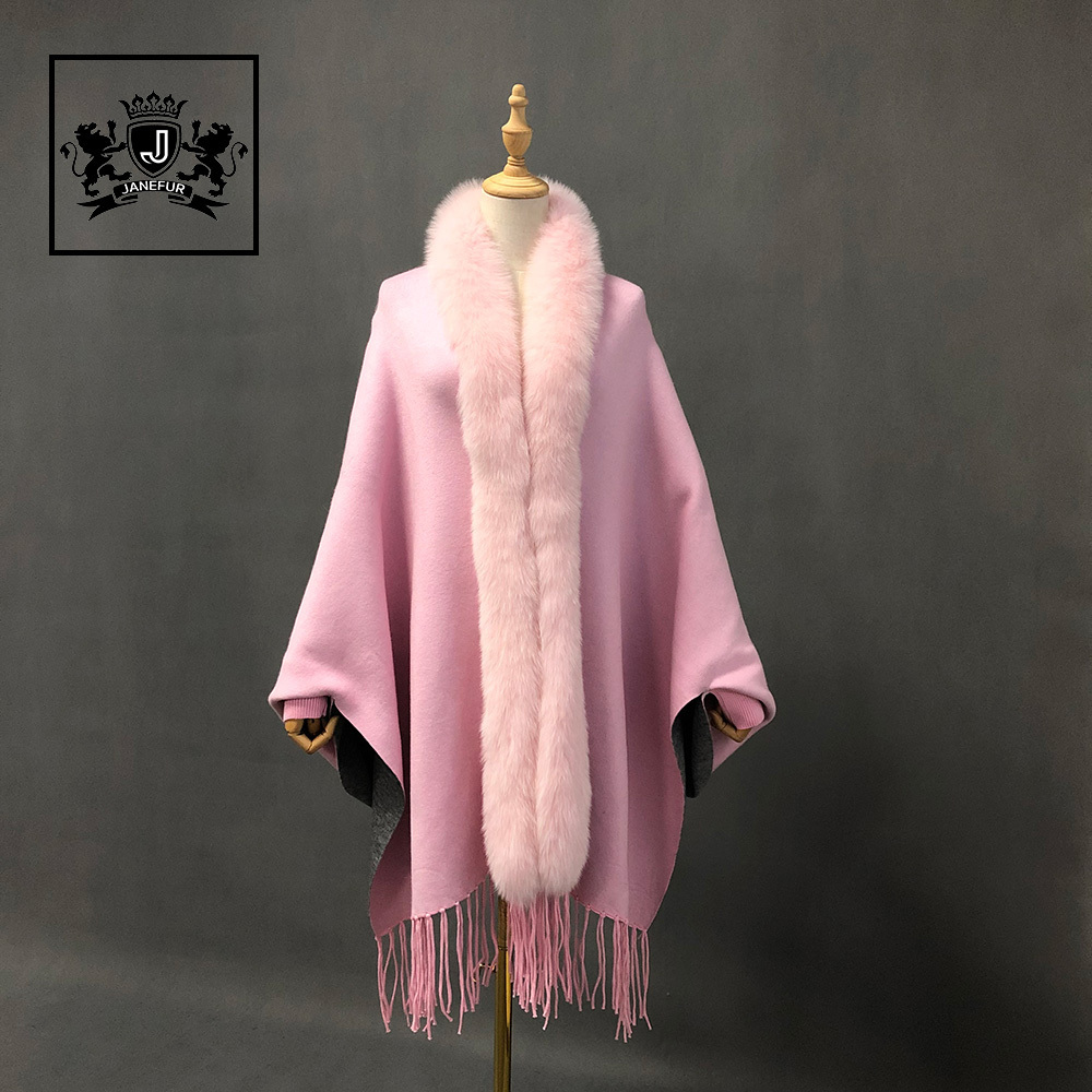 New Collar 100% Wool Women's Pure Cashmere Poncho Women Shawl  Wholesale