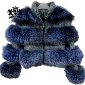 New Fashionable Style Real Raccoon Full skin Coat Lady's Real Fur Fashion Winter Raccoon Fur Jacket Wholesale