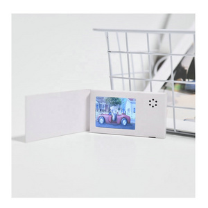 2.4inch lcd screen video greeting card Digital Upload Video in paper book mailer for wedding Birthday Gift Christmas Anniversary