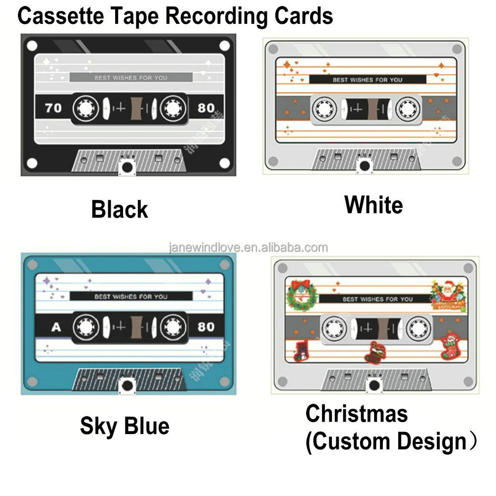 High-quality Cassette Tape Music Birthday Party Card XMAX Paper Craft DIY unique cards for Birthdays Christmas