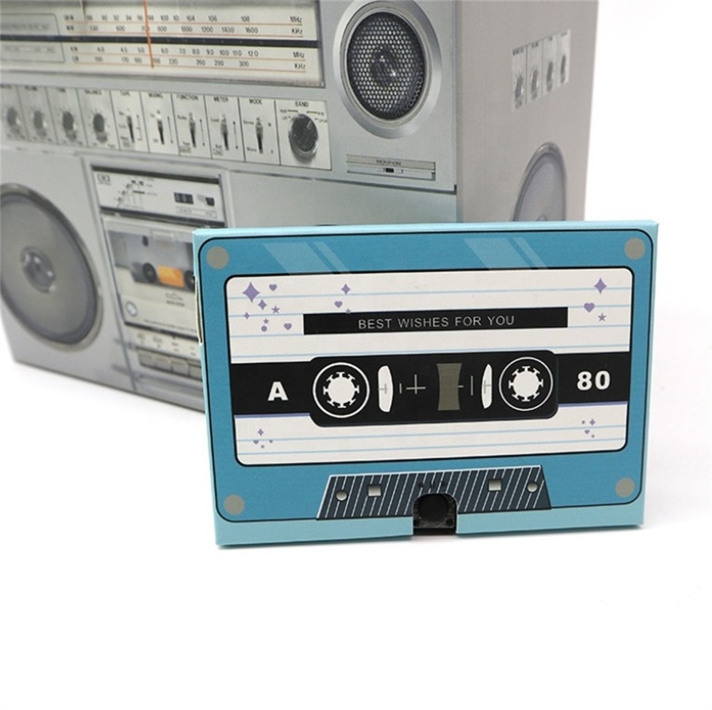 High-quality Cassette Tape Music Birthday Party Card XMAX Paper Craft DIY unique cards for Birthdays Christmas