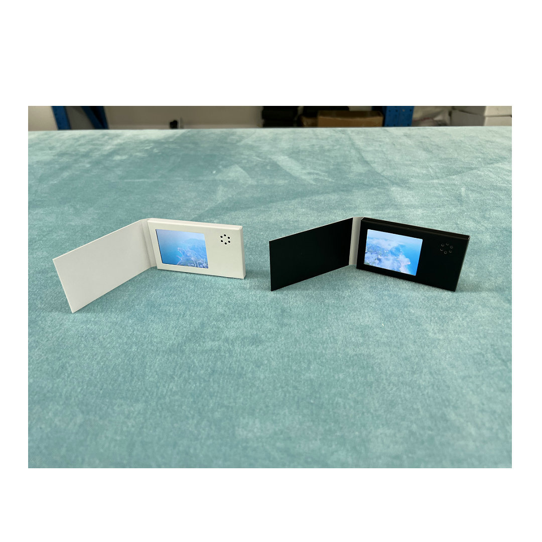 2.4inch lcd screen video greeting card Digital Upload Video in paper book mailer for wedding Birthday Gift Christmas Anniversary