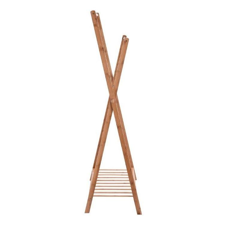 Multi-functional Foldable Extra Large Garment Bamboo Laundry Stable Wooden Clothes Drying Rack Stand Coat Hanger