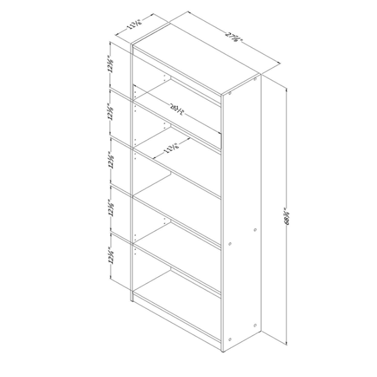 Premium Adjustable 6 Cubes Storage Organizer Hallway Wooden Shelving Solid Wood Bookshelf Bookcase with 6 Compartments