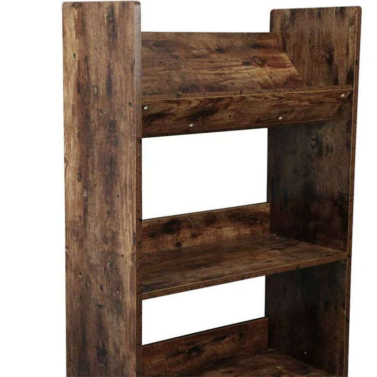 Free Standing Storage Display Rack 3 Tier Stable Wooden Bookshelf for Bedroom