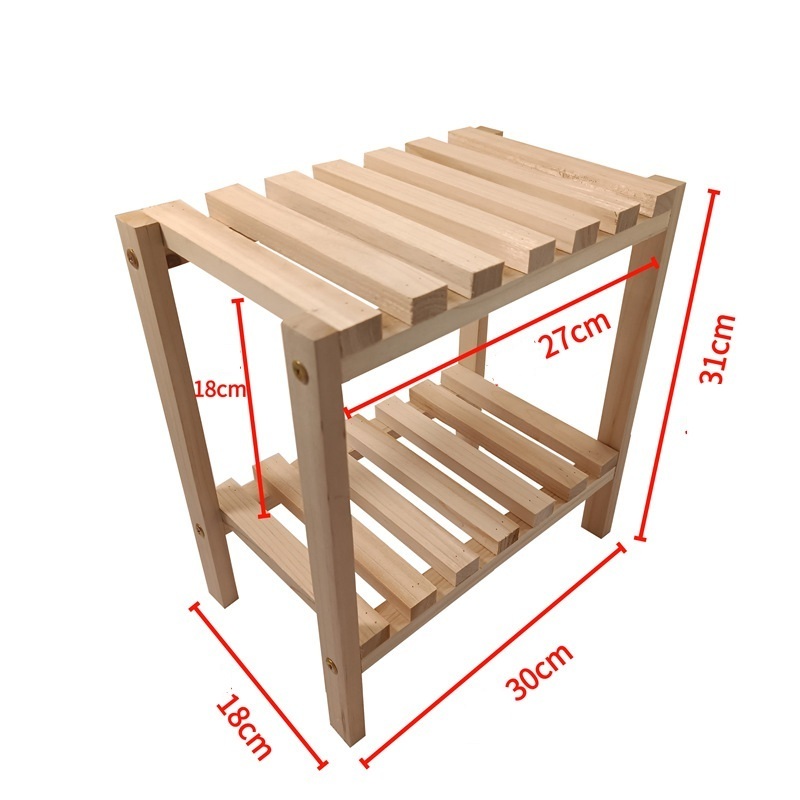 Desktop Storage Rack Wooden Double Layer Commodity Shelf Multifunction Foldable Shelving Bedroom Study Table Cosmetic Organizer