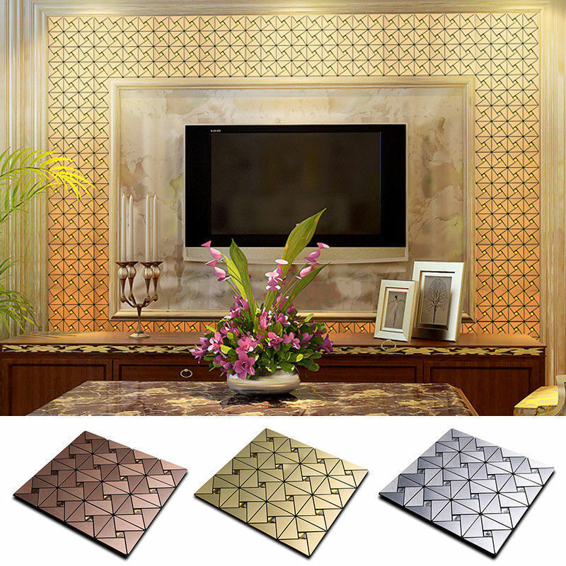 Mosaic self-adhesive tile 3D three-dimensional wall stickers back adhesive wholesale aluminum-plastic board mosaic