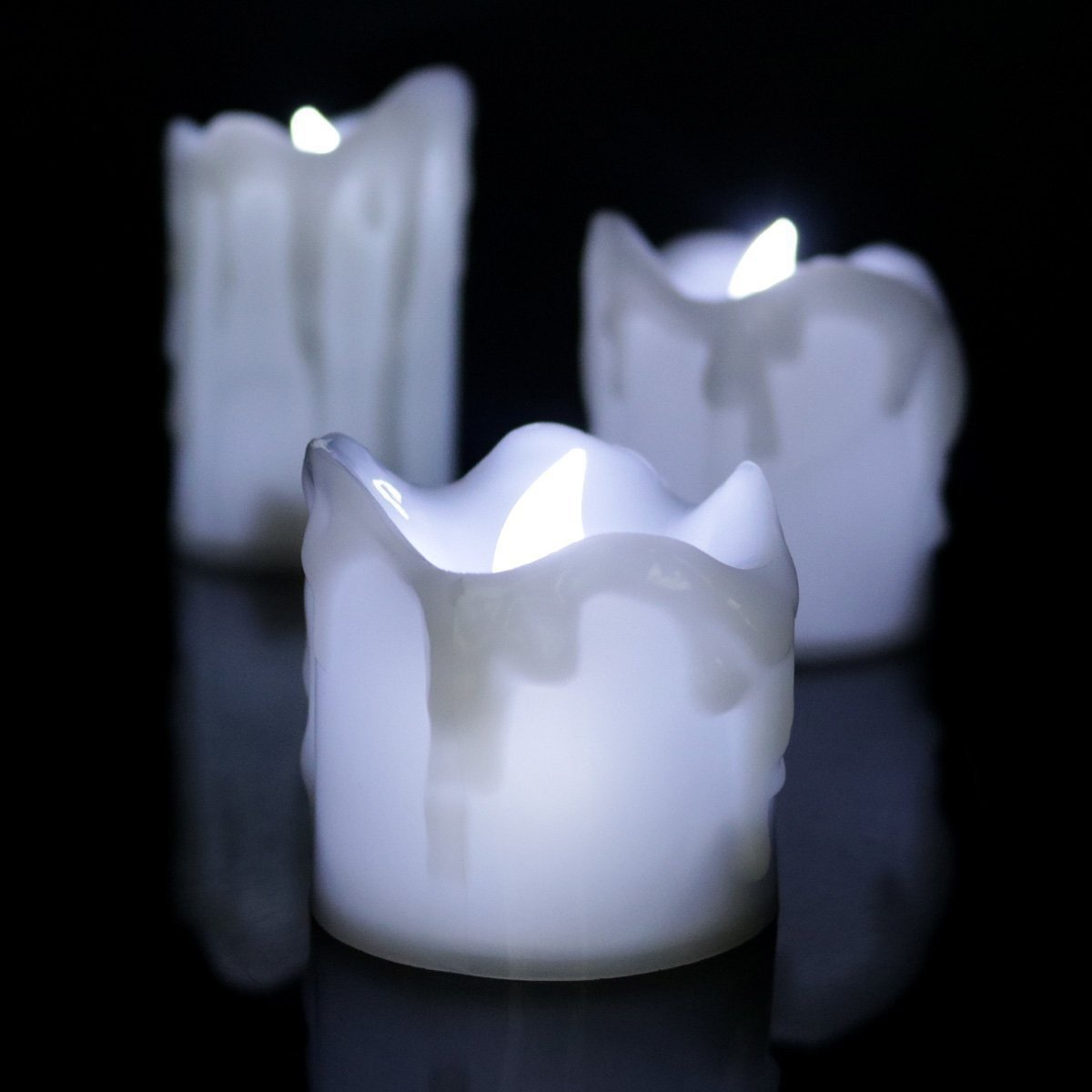 Home / Party Decoration Tealight Yellow Flicker Floating Flameless LED Electronic Tea Light PP Simulation Candles