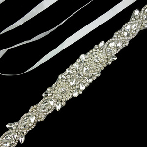 extra long stunning high quality rhinestone  trim belt crystal bridal wedding belt waist belt for ladies dress bridesmaid dress