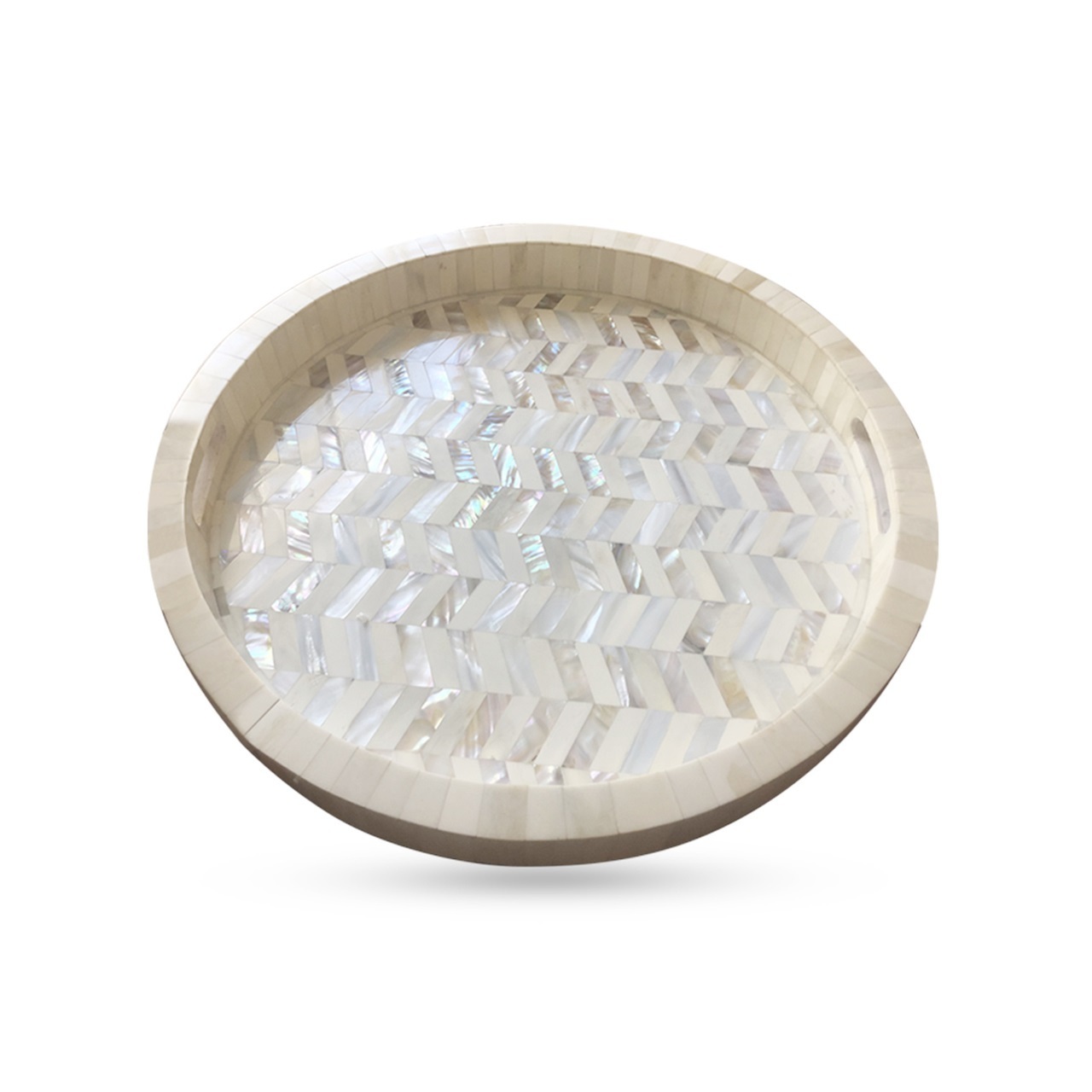 Unique Mother OF Peal Round Serving Tray For Restaurant And Home Decorative Tray Best Quality Serving Tray