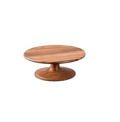 Wood Rustic Cake Stand Dome-style Cake Pan With Legs Acacia Wood Shatterproof Acrylic Cover for natural wood color