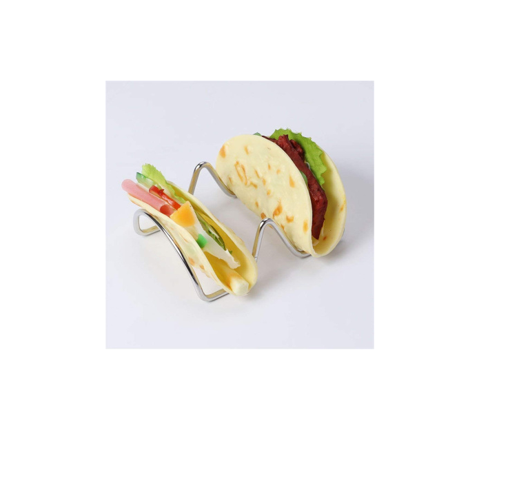 Stainless Steel Taco Holder Stand Set of Taco Tray Stylish Taco Shell Holders Grill and Dishwasher Safe