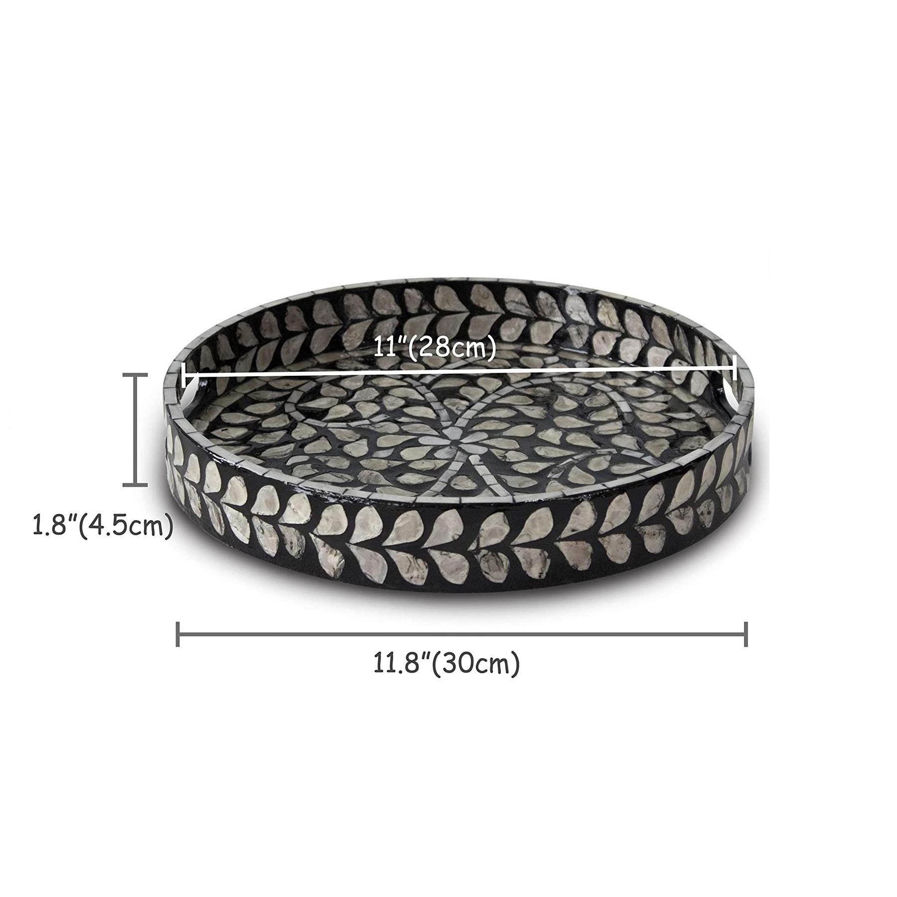 Unique Mother OF Peal Round Serving Tray For Restaurant And Home Decorative Tray Best Quality Serving Tray