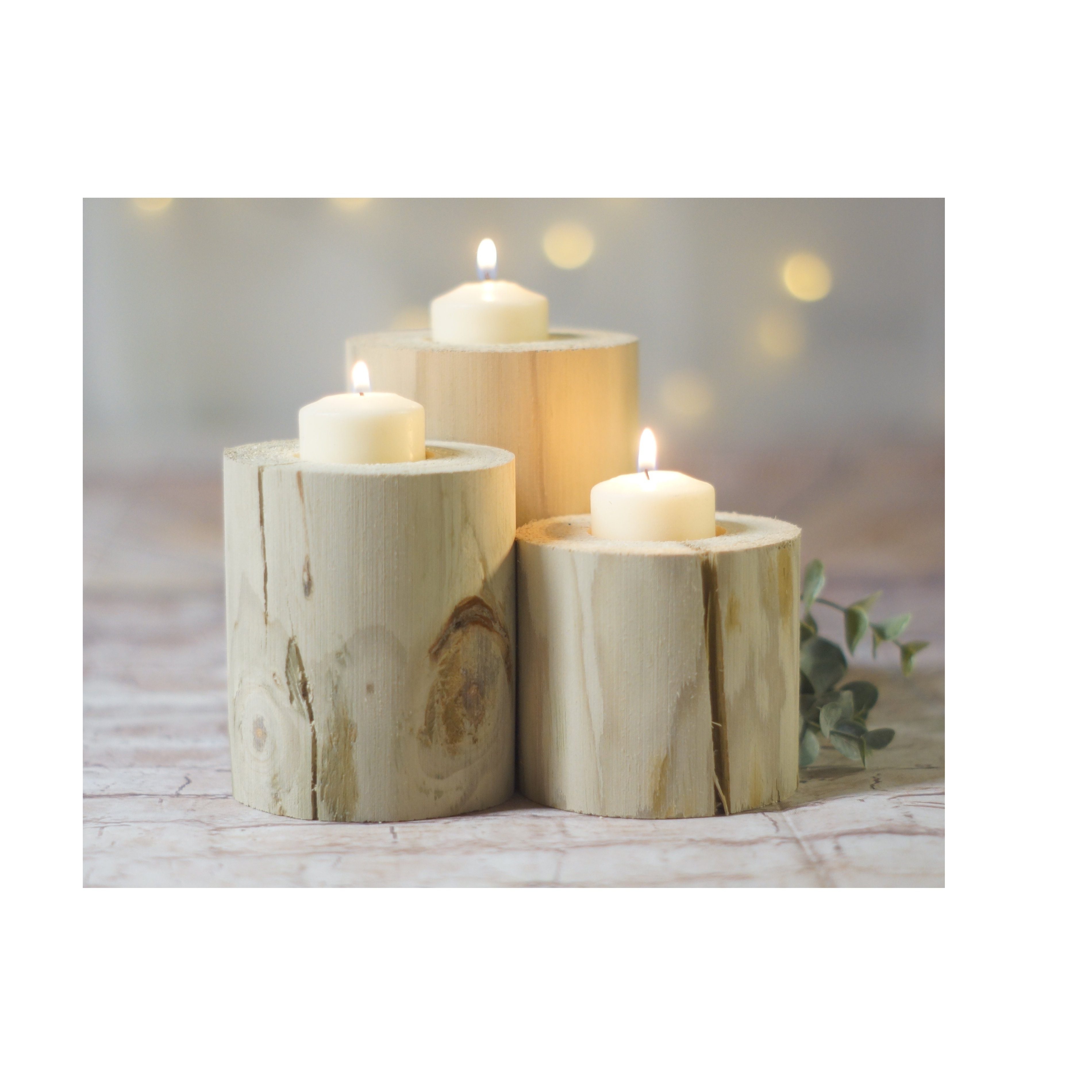 Handmade metal Tea Light wood Candle Holder Style Sustainable Decorative Aroma Candle Stand Wooden Tea Light Holder for selling