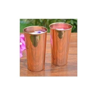 Copper glass Single Wall Stainless Steel Stemless Wine Glasses Copper Wine Glasses Copper Plated Beer Cup Shape for low price