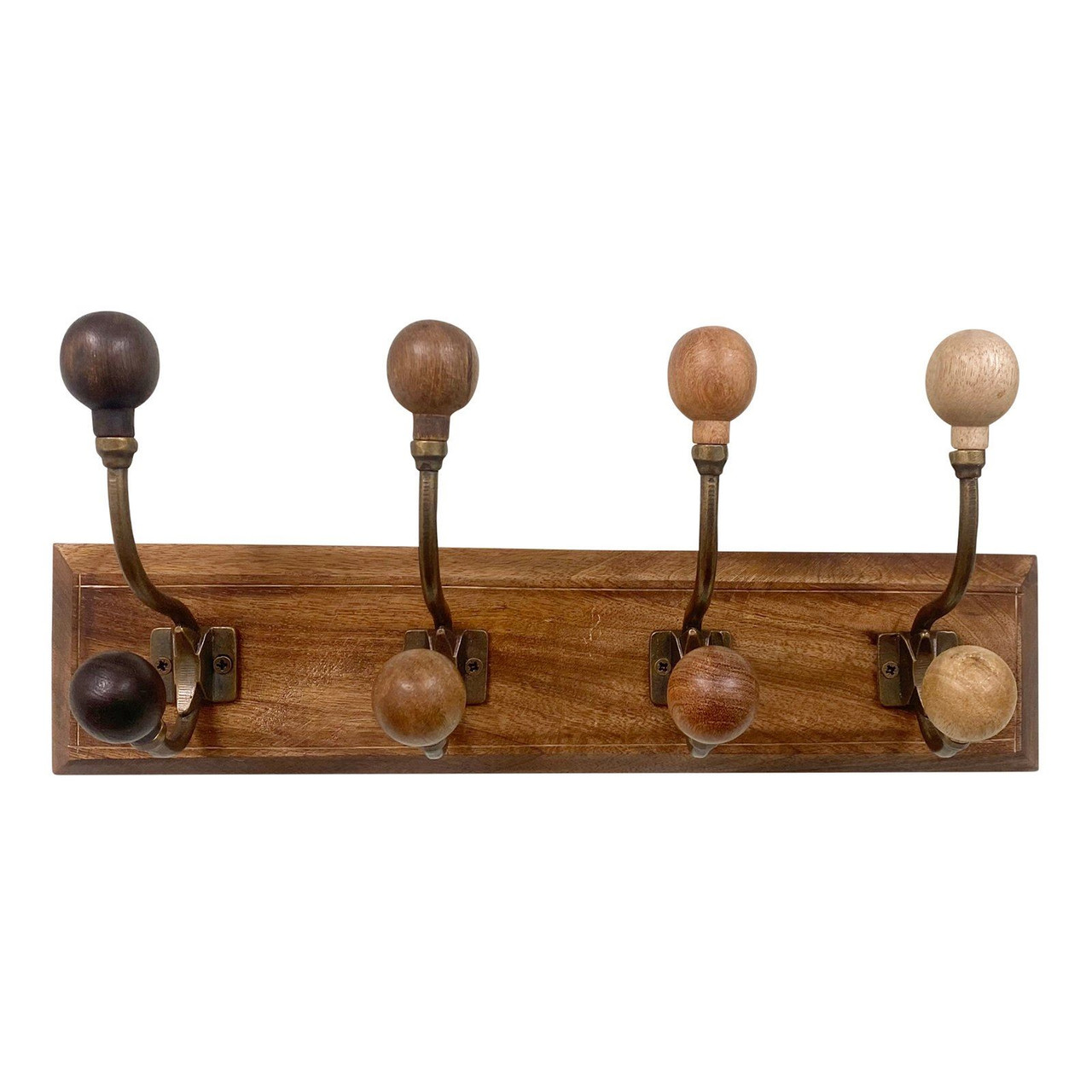 Wood hook holder Home Decor Wall Organizer Wooden Holder Hooks Rack Hanging with sale product free sample