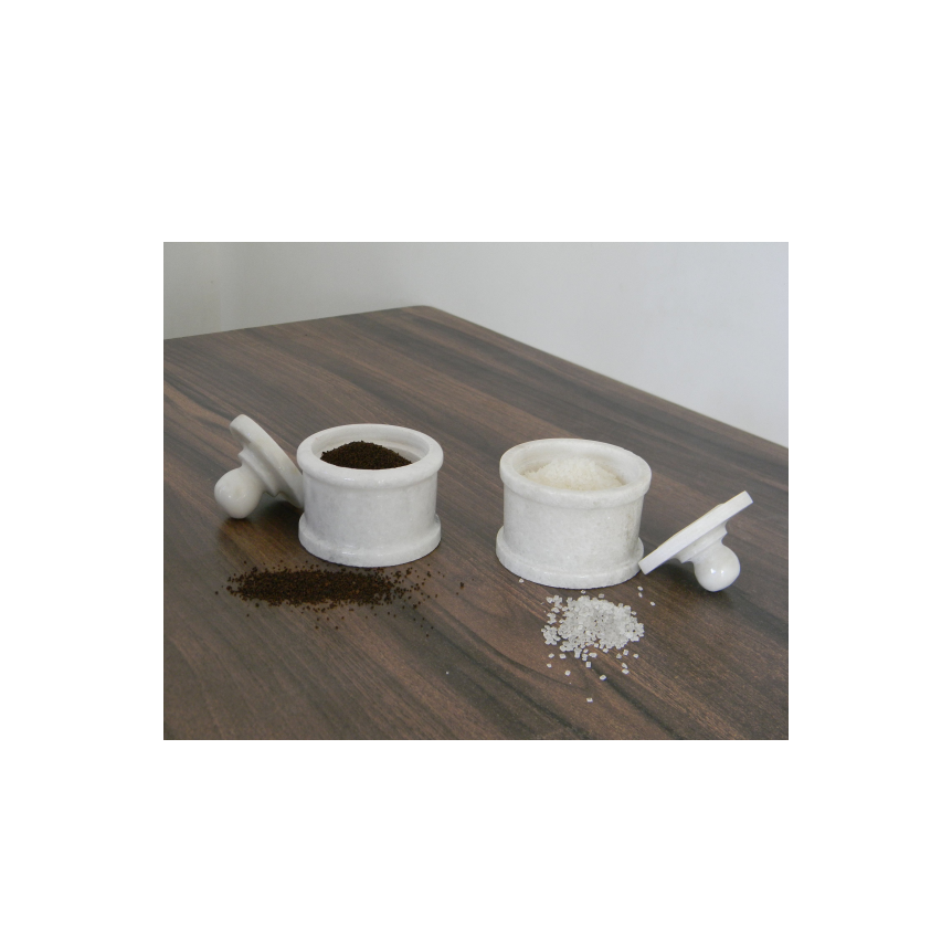 High quality ceramic salt bowl Gift Box Pepper Mill With Coaster Spoon Pepper And Salt for at best price