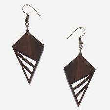 Wooden Earrings Bohemian Pendant Dangle Lightweight Style Wood Earrings for Women with sale product