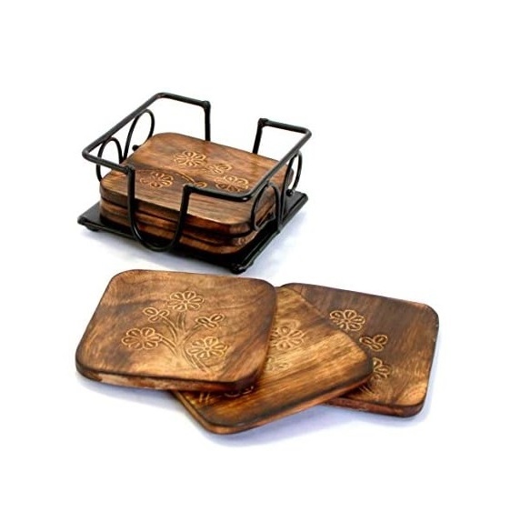 Wood Coasters Creative Drink Coasters Cup Mats For Drinks Spoon Rest Coaster Plates for selling sale