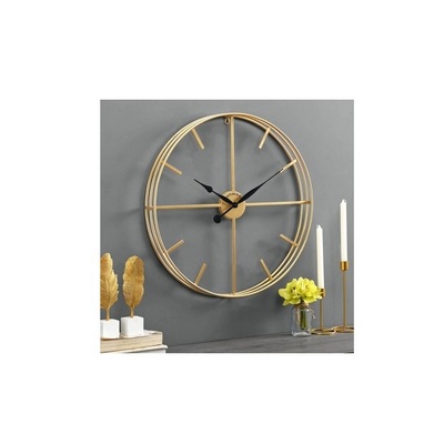 Style Luxury Circle metal wall clock Creative Round Wrought Iron Metal Wall Clock for Wall Decoration