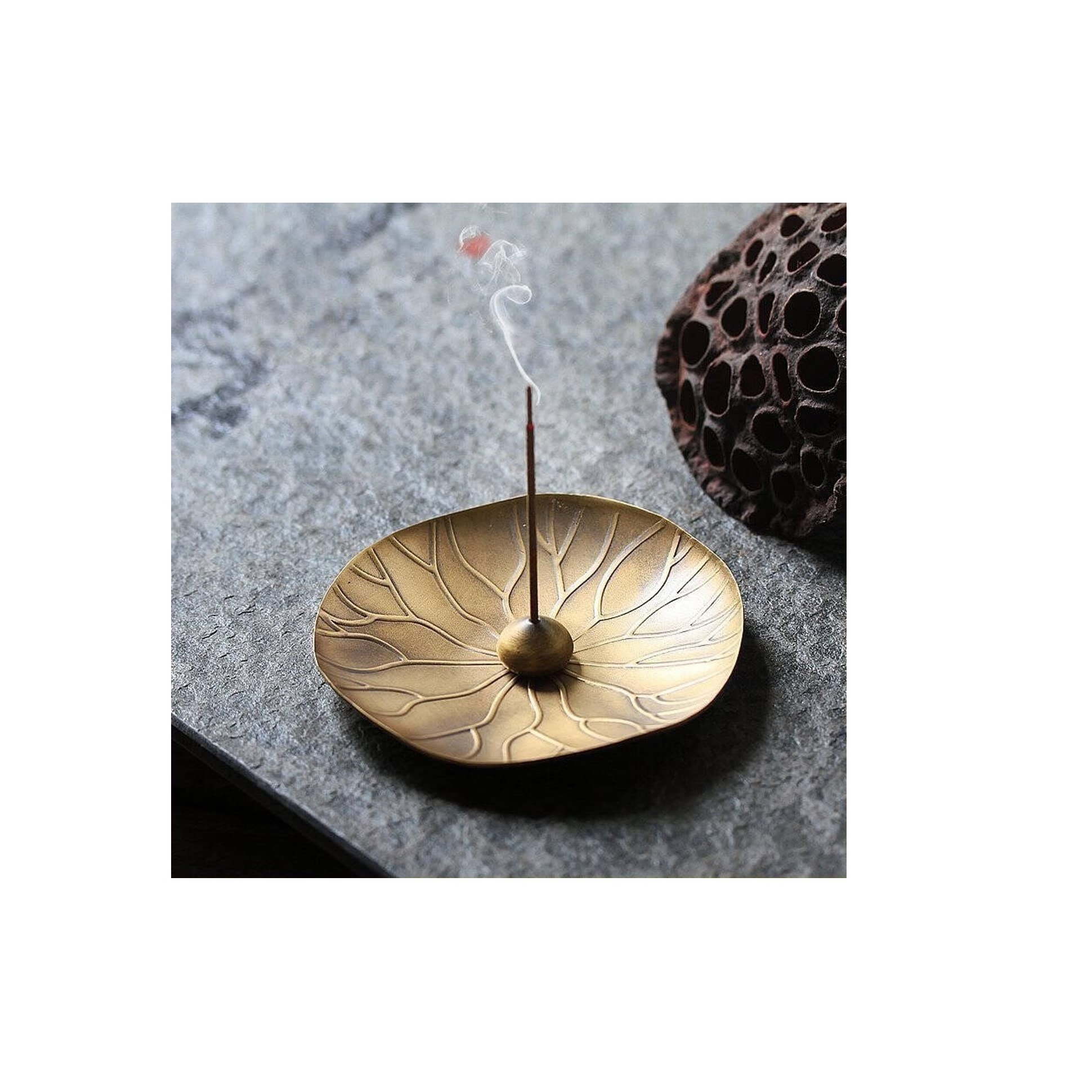 Buy brass incense holder Burner in Bulk incense stick holder gold for home decoration for handmade hot sale free piece