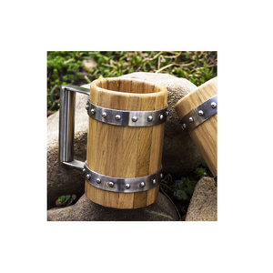 Top Seller Pure Creative Handmade Wood beer Bat Mug Wood Beer Mug for customized size hot sale product