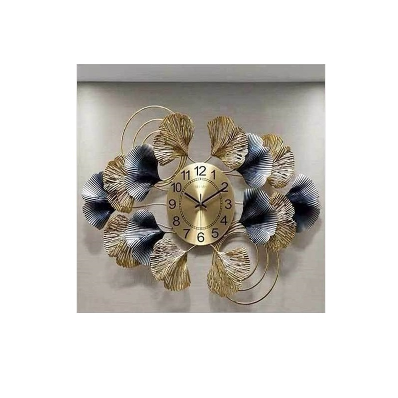 Brass design Clock Wall Decor for Home Living Room Office School Unique Metal Clock with handmade use