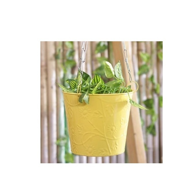 Metal Hanging Planters Flower Pot Holders Plant Iron Racks Metal Pot Balcony Round Plant metal stand