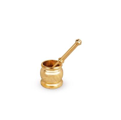 Brass mortar and pestle Spice Tools Vegetable Grinder Mortar Solid Bowl for kitchenware and restaurants use