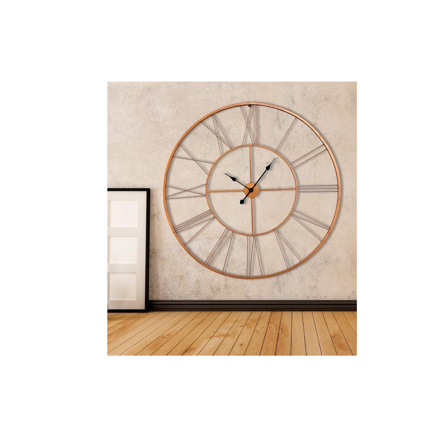 Style Luxury Circle metal wall clock Creative Round Wrought Iron Metal Wall Clock for Wall Decoration