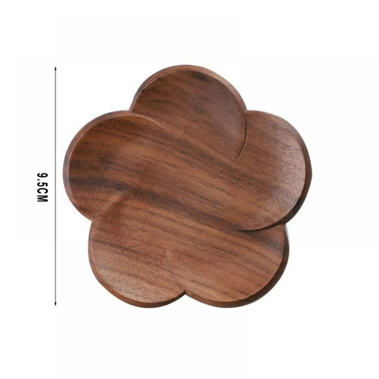 Eco-friendly wood tea cup coaster Engraving Drink Coasters Set Round shape Gift Box With Holder hot sale