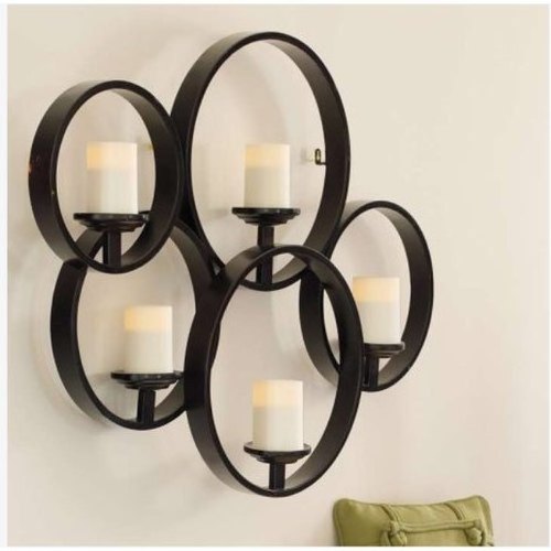 Metal Candles Holders Modern Decorative Candlestick Holder Taper Metal Candle Stand for glass shape for natural black color