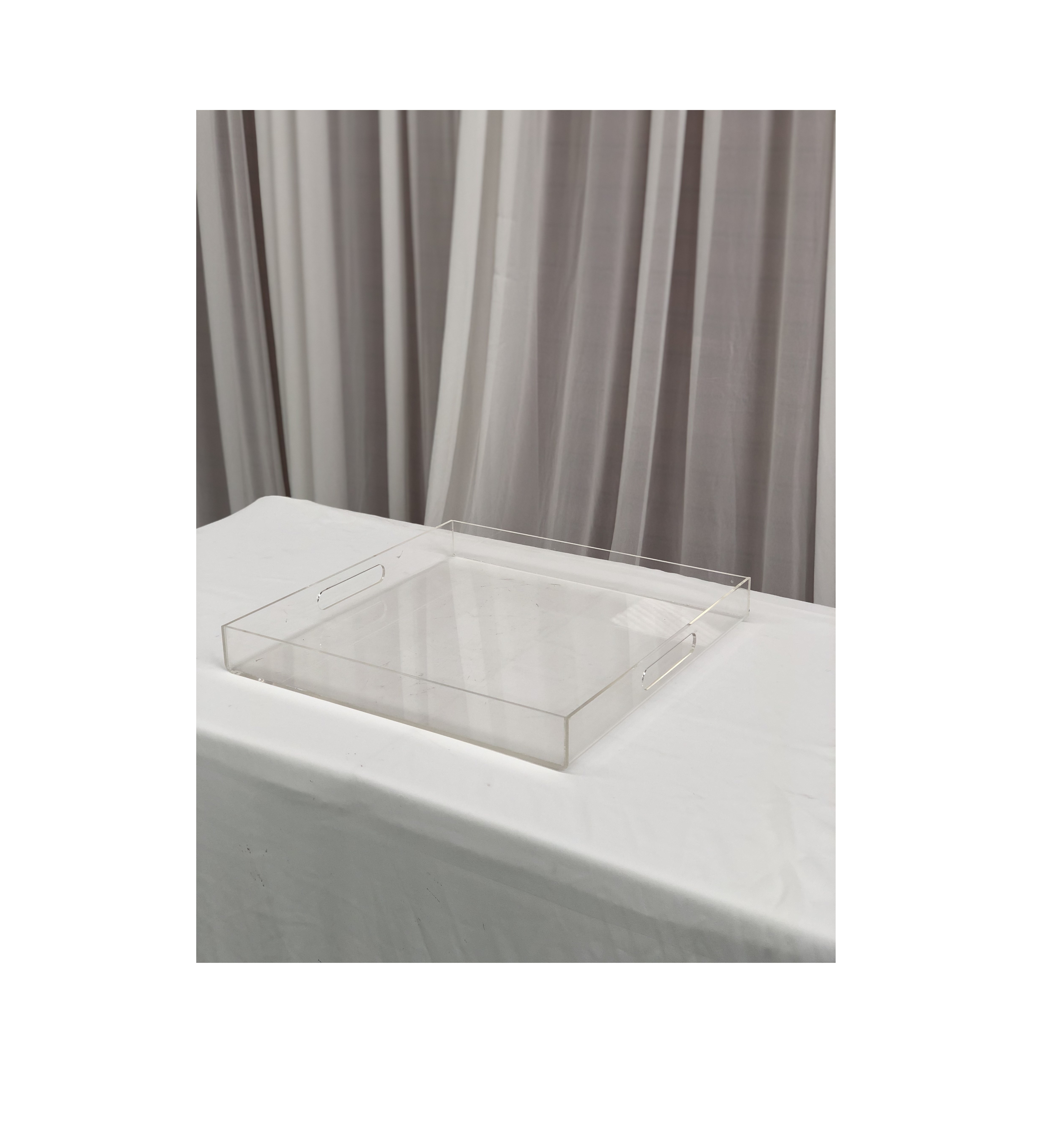 Acrylic Serving Tray With Insert Fruit Tray For Restaurant for customized size cheap price with free sample