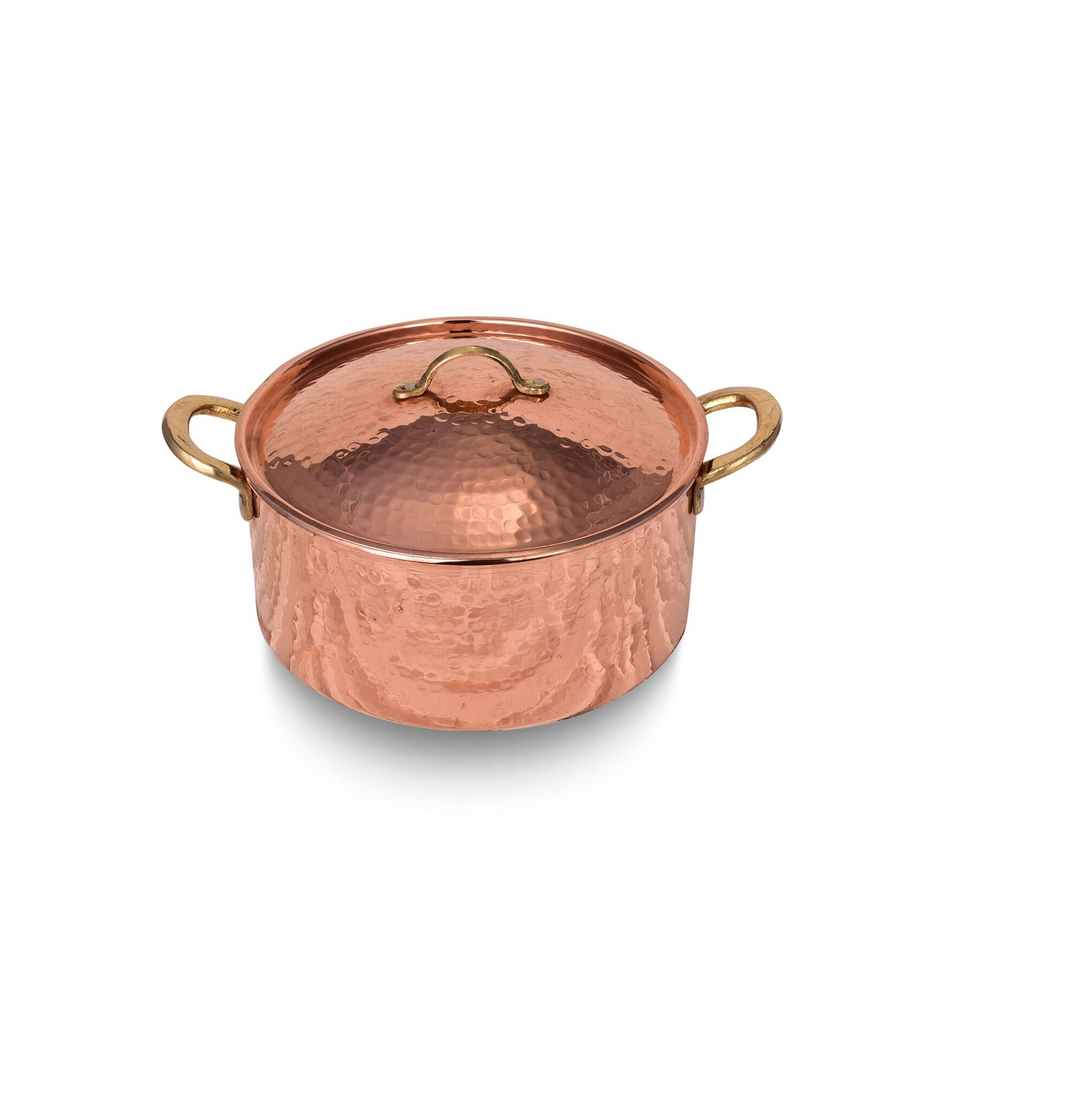 Copper Supplies Casseroles Round Shape Table Ware Fancy Hot Pot Hammered Design Luxury Stainless Steel Food Warmer with sale