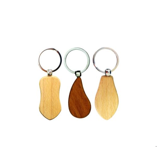 Wholesale Personalized wood KeyChain Father's Day Gift for customized size House key and hanging use