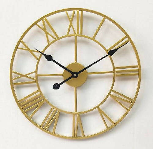 Style Luxury Circle metal wall clock Creative Round Wrought Iron Metal Wall Clock for Wall Decoration