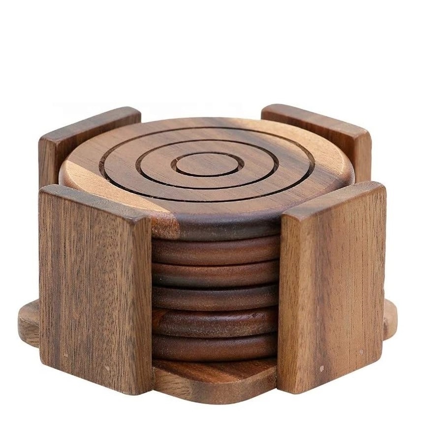 Wood Coasters Creative Drink Coasters Cup Mats For Drinks Spoon Rest Coaster Plates for selling sale