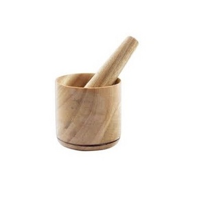 Acacia Wood 5" Mortar and Pestle Handmade Crush Spices Garlic Smasher for rustic wood natural color and piece