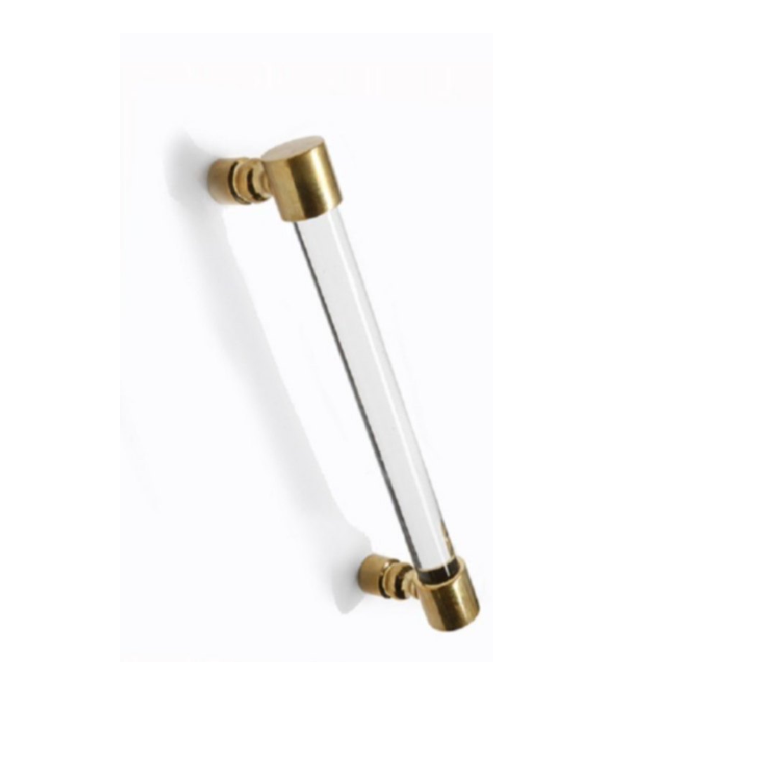 Rustic acrylic Door Handles Farmhouse Brass Grab Bar Gate Handle Strong handmade Sliding Door Pull Handle