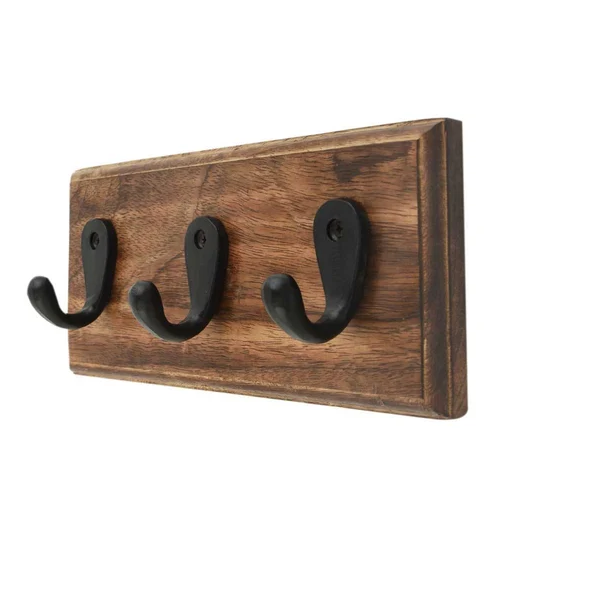 Metal and wood shape hook wall decorative items Wall Mounted Metal Black Luxury Space Clothing with sale