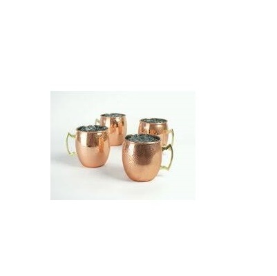 copper mug and customized packing and piece with glass for handmade polished and for handmade use for sale