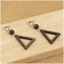 Wooden Earrings Bohemian Pendant Dangle Lightweight Style Wood Earrings for Women with sale product